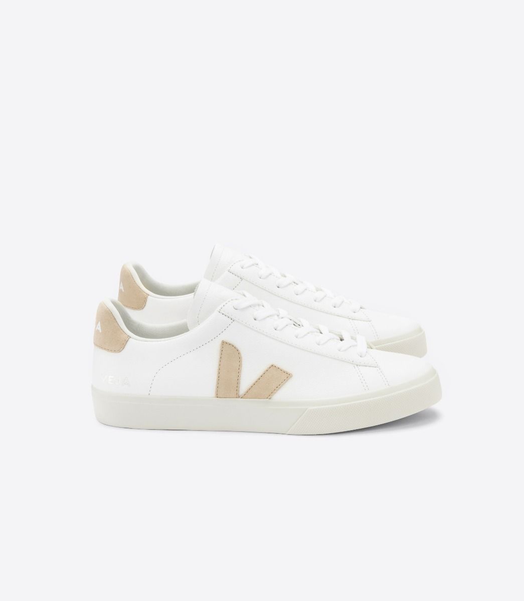Womens Trainers Veja Trainers Veja Campo Chrome Free Leather Trainers in White 