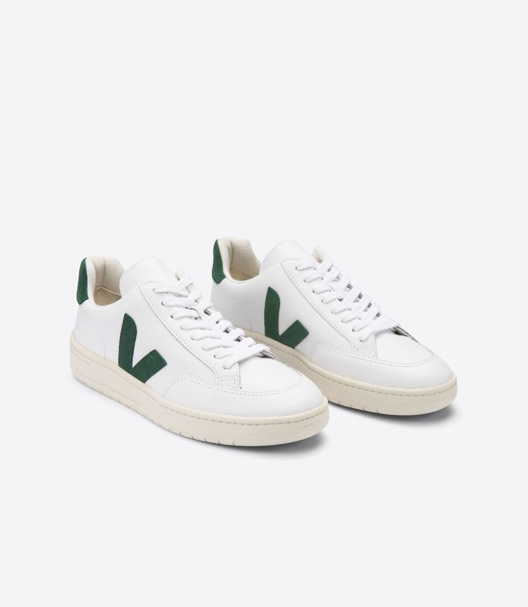 Heren Schoenen voor voor Sneakers voor Hoge sneakers Veja V-12 Leather Extra White/cyprus voor heren 