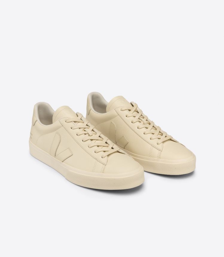 Natural Veja Campo Chrome-free Leather Trainers in Gold Womens Shoes Trainers Low-top trainers 