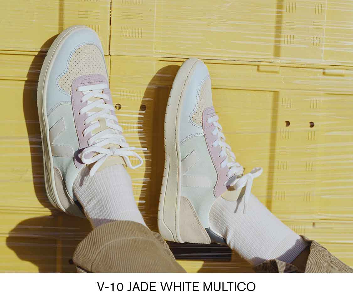 v-10 suede jade white multico